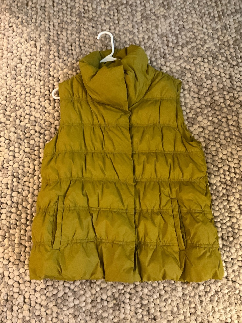 Eileen Fisher Quilted Vest- Chartreuse-M- NWOT
